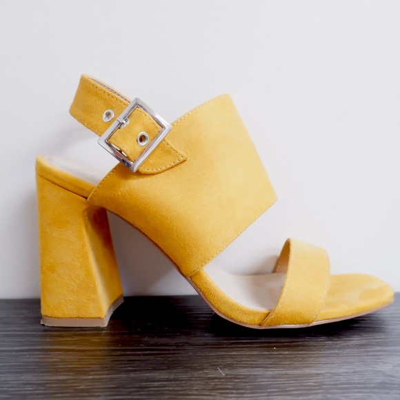 Call It Spring Shoes - Retro yellow pop Call it Spring heels! Size 9!